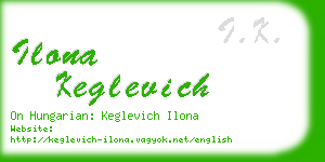 ilona keglevich business card